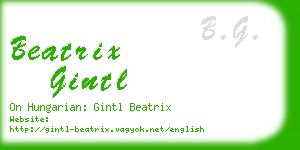 beatrix gintl business card